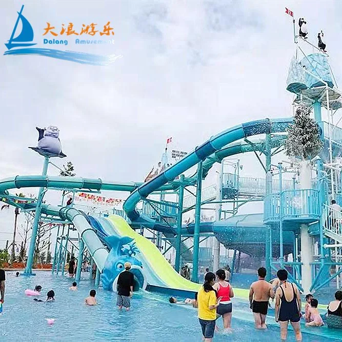 Hot Sale Family Affair Water House Fiberglass Outdoor Playground