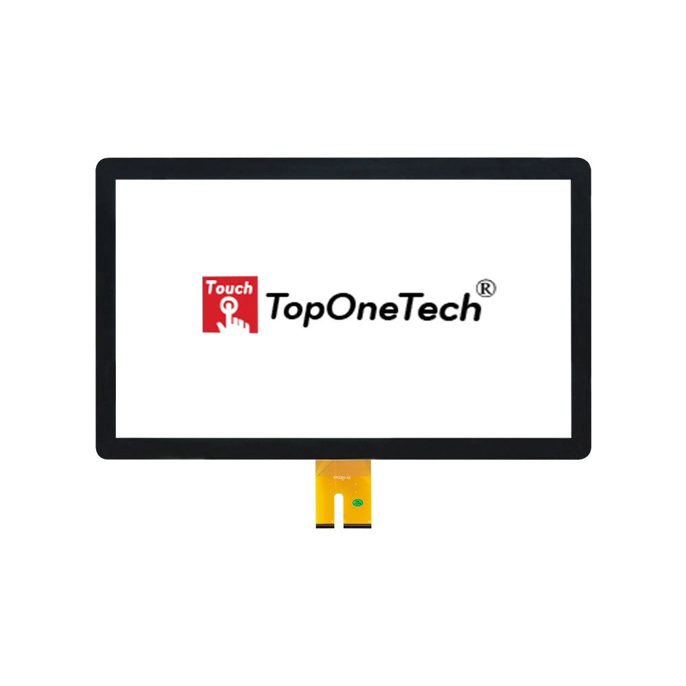 ODM OEM personalizada 24 pulgadas capacitiva proyectada de 10 puntos múltiples Pcap pantalla táctil USB Sensor óptico de aire en el Panel Pegado de trabajar con guantes de dedos