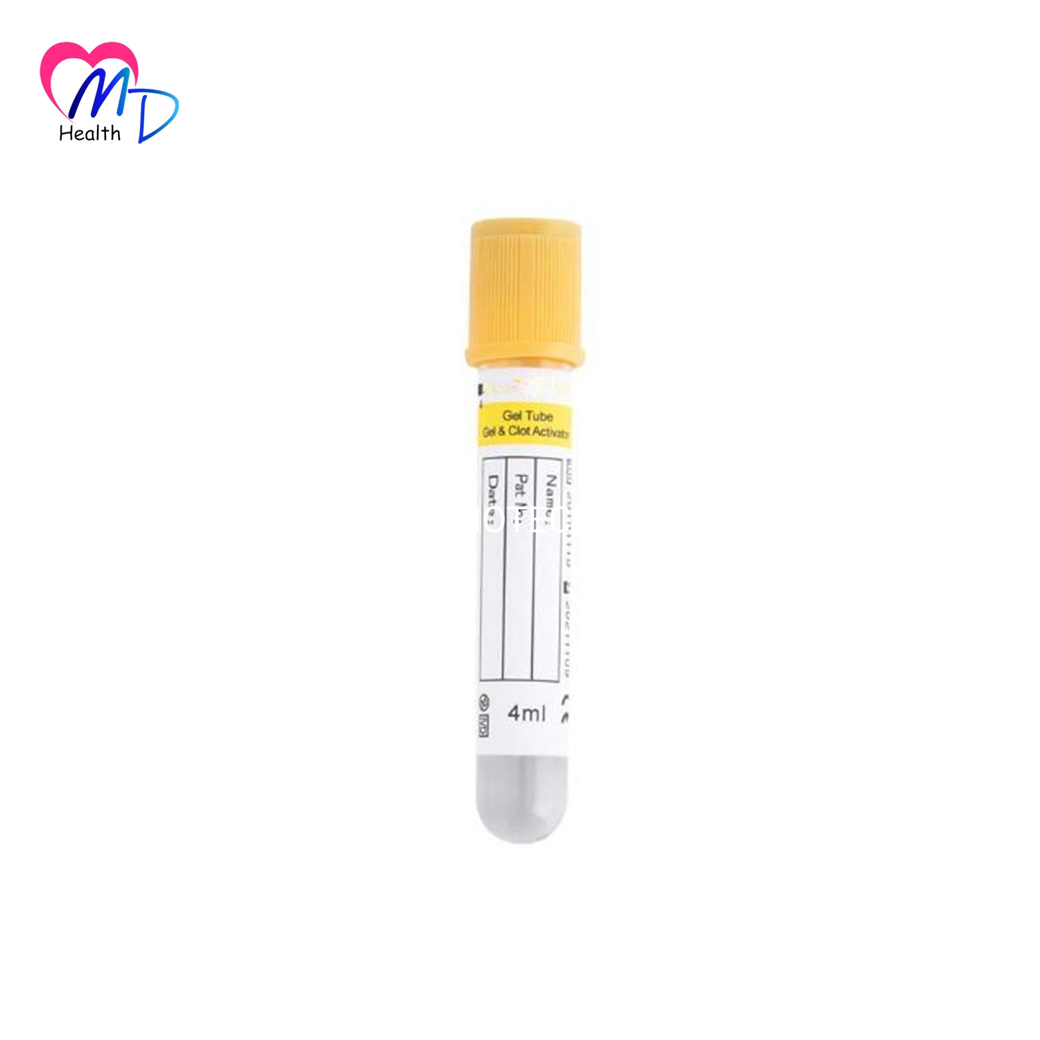 Medical Device Disposable Orange Cap Clot Activator Vacuum Blood Collection Tube