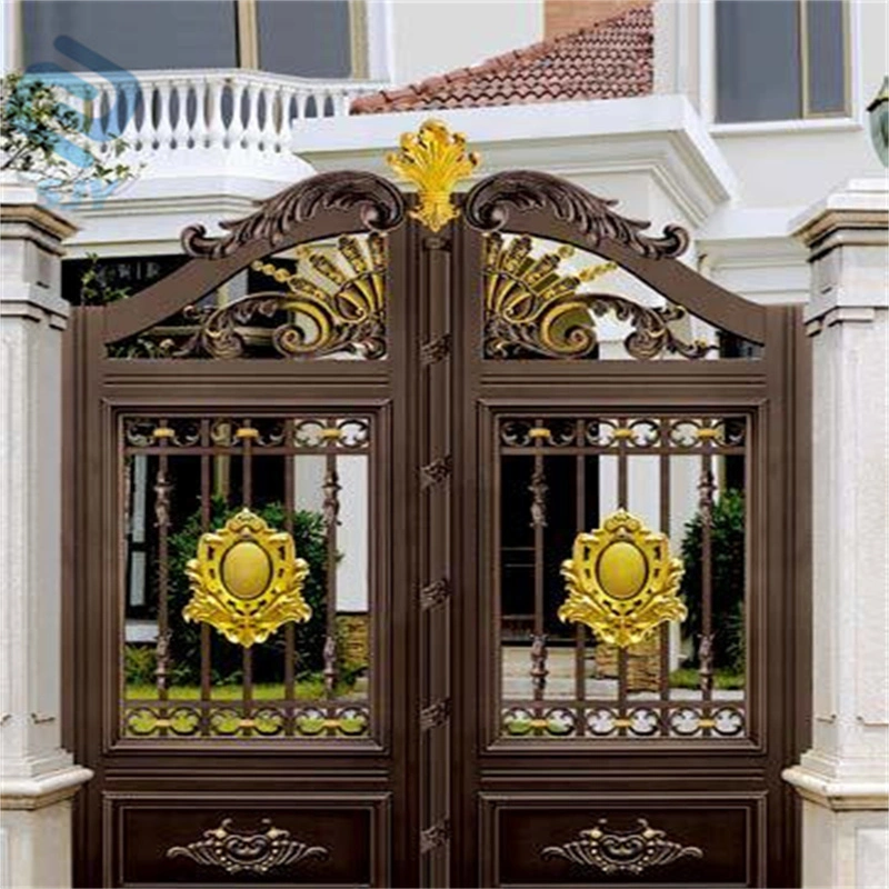 Luxury Top-Selling Cast Aluminum Antique Metal Courtyard Gate with Swing Door