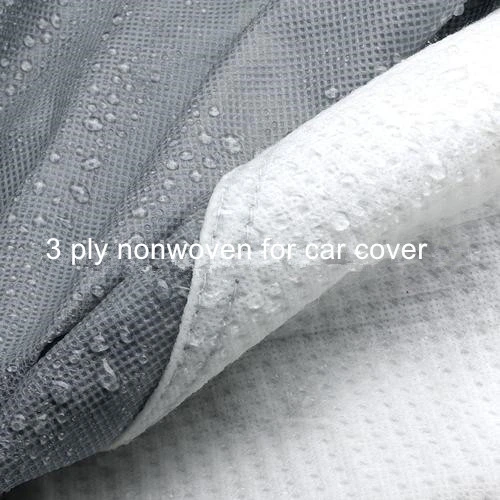 Tissu non tissé 3 couches imperméable pour housse de voiture