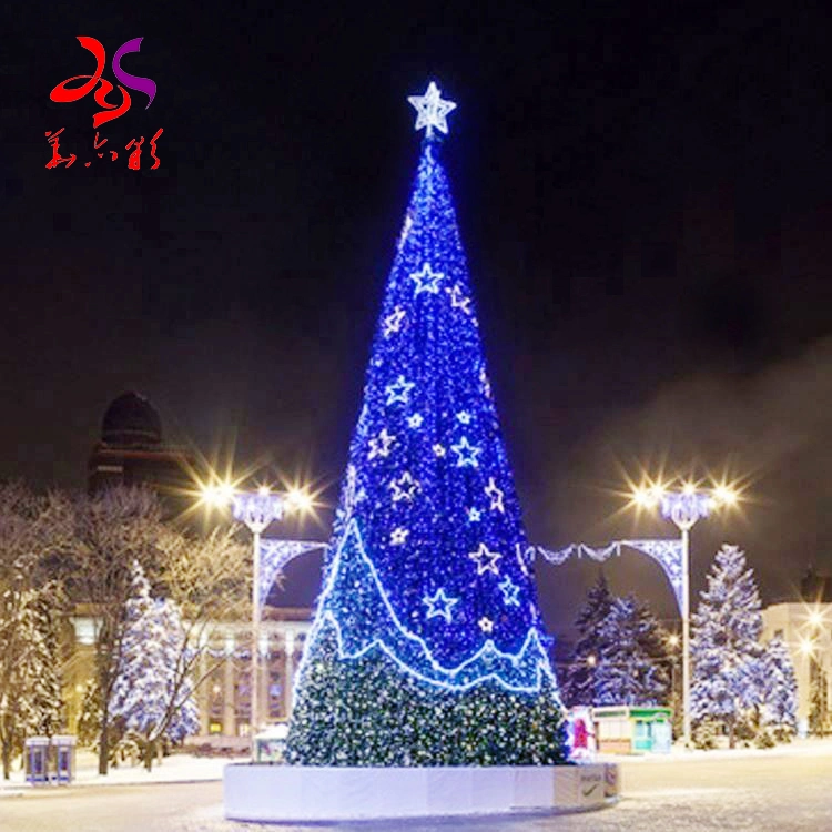 Festival Large PVC Glitter Lighting Handmade PE Christmas Tree