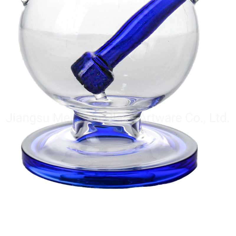 Verre à haute température narguilé Shisha Creative bouteille en verre de forme de globe bleu pipe à eau