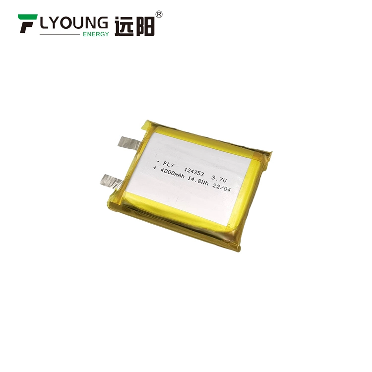 Flyoung 124353 de alta calidad 3.7V 4000mAh Batería de polímero de litio-ion para potencia móvil