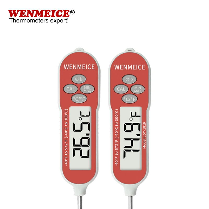 High Accuracy 0.5c Customized Pen Type Digital Kitchen Cooking Thermometer Red Color