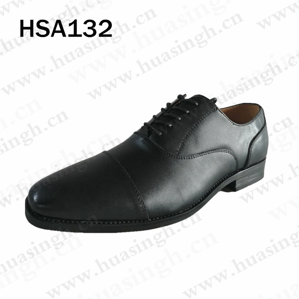 Gww, Qatar Market Popular Top-Level Barton Printed Leather Office Shoe Anti-Slip PU Injection Outsole Men Wedding Shoe Hsa121