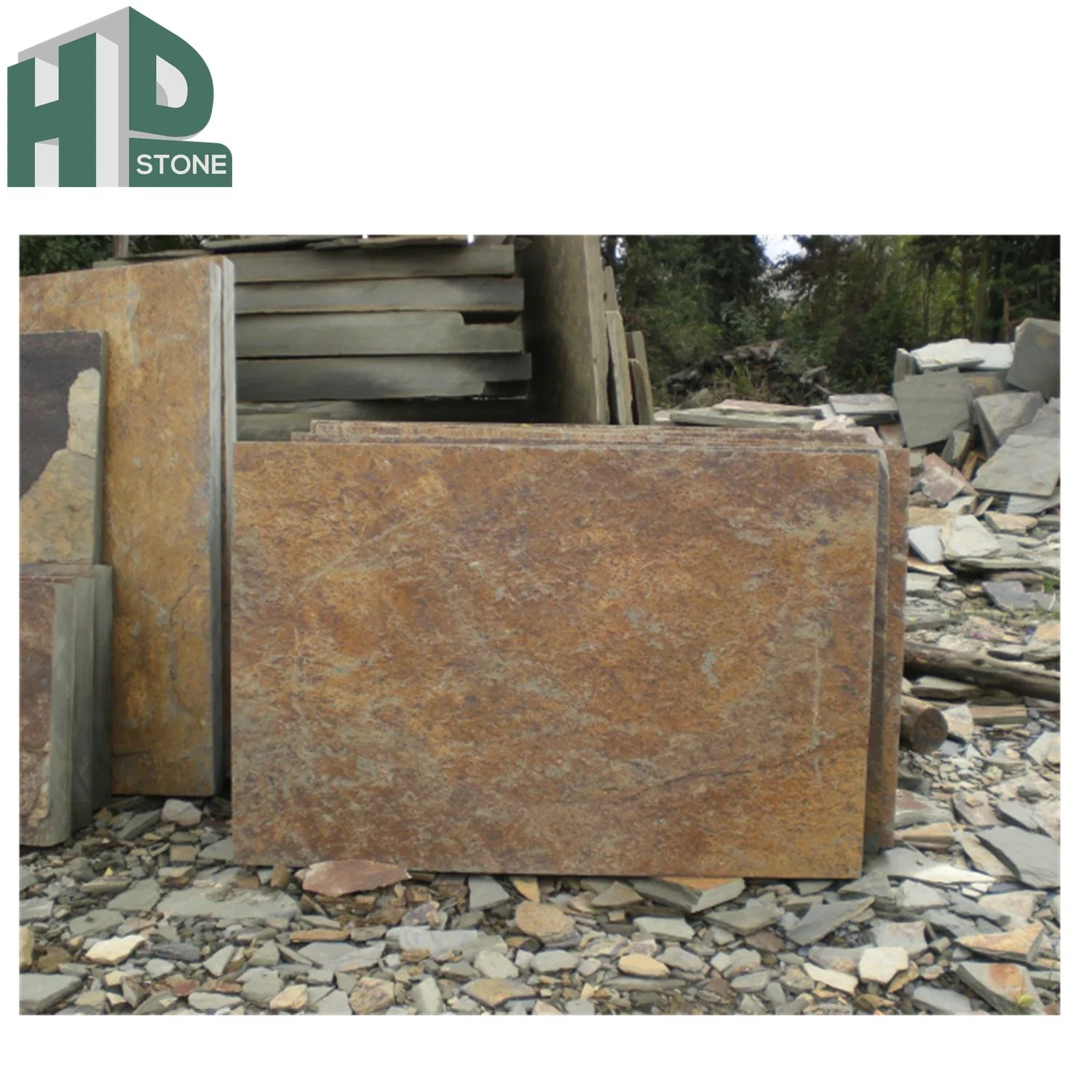 Natural Stone Rusty Slate Tiles Natural Split for Outdoor Paving