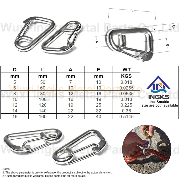 Factory Wholesale/Supplier Stainless Steel A2/A4 Double Ended Bolt Snap Hook