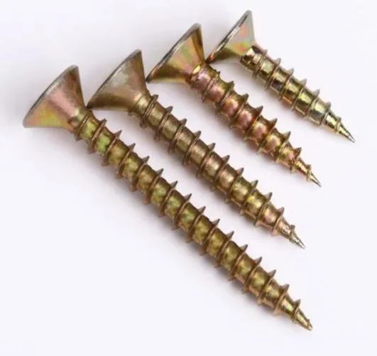 Gold Color Zinc Plating Corrosion Resistant Wood Screw