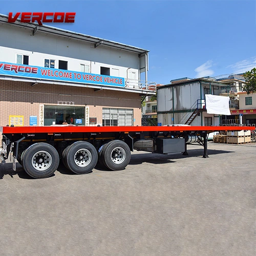 Vercoe 2 3 4 Achsen Standard 65r22.5tyre 50t Flachbett Semi Anhänger