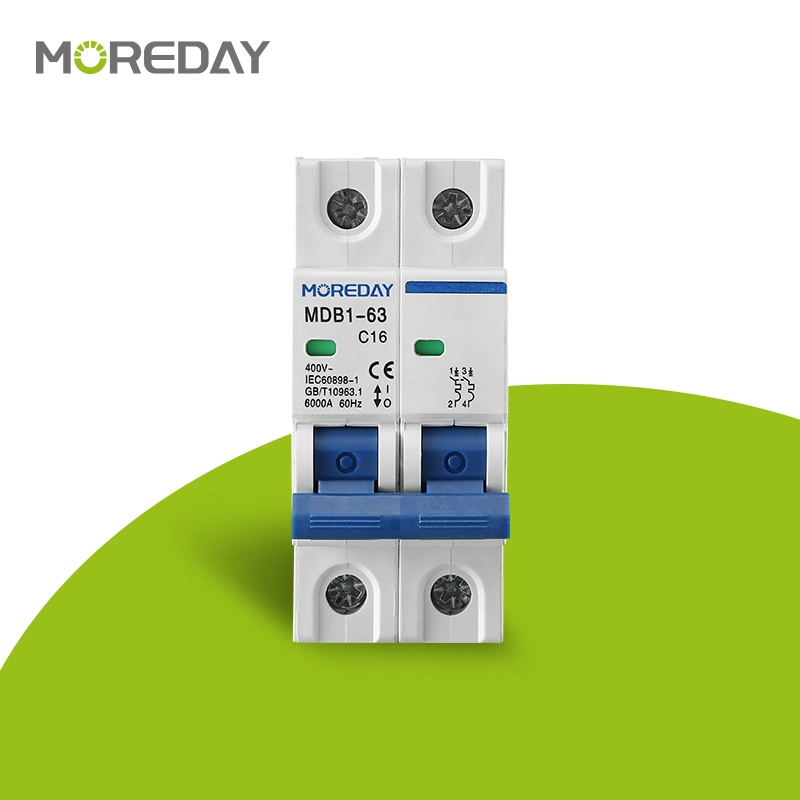 Moreday Wholesale/Supplier 6ka DIN Rail MCB Manufacturer Mini Circuit Breaker 1p 25A 32A 63A with CE CB Semko