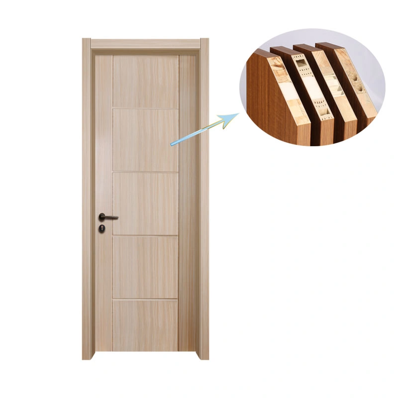 Eco-Friendly Soundproof XPS Foam Door Panel Hotel Wooden Composite WPC PVC Interior Door with Door Frame for Hospital