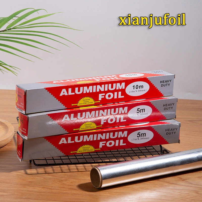 Customized Aluminium Rolls Catering Household Packaging Foil Roll with Cutter