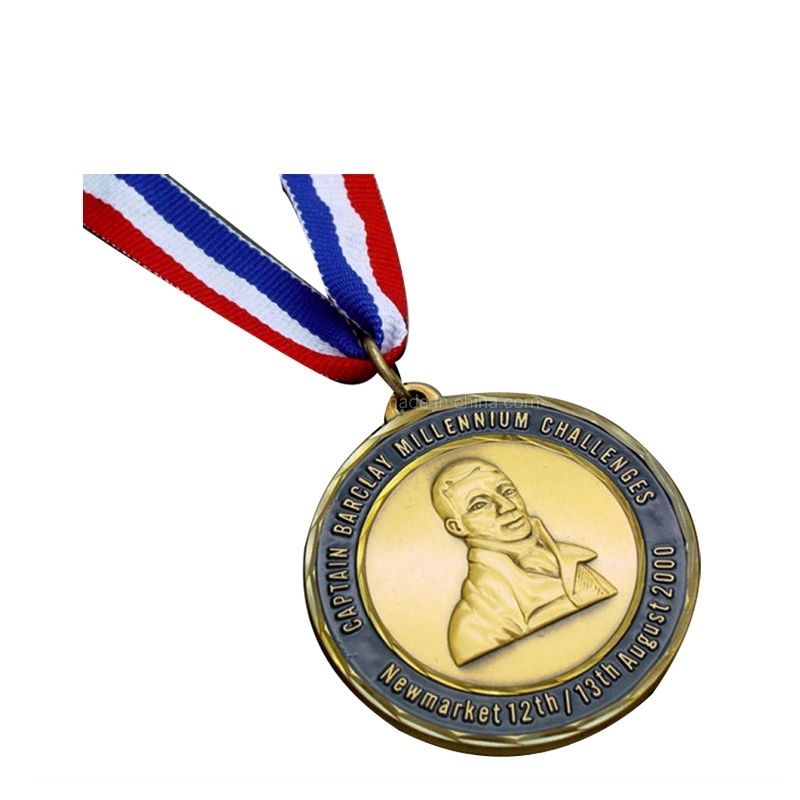 Promotional Custom Cheap College Coin Sport Marathon Meeting Events Zinc Alloy Metal Gold Enamel Souvenir Running Award Medal Medallion (226)