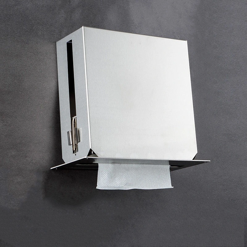 Washroom Accessories in Wall Mounted SUS304 Stainless Steel Paper Towel Dispenser Behind Mirror