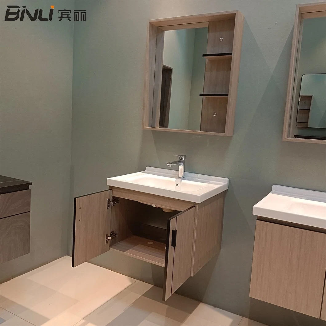 Luxury Plywood Wall Mounted Small Single Sink Bathroom Cabinet Vanity Bathroom Vanity Table