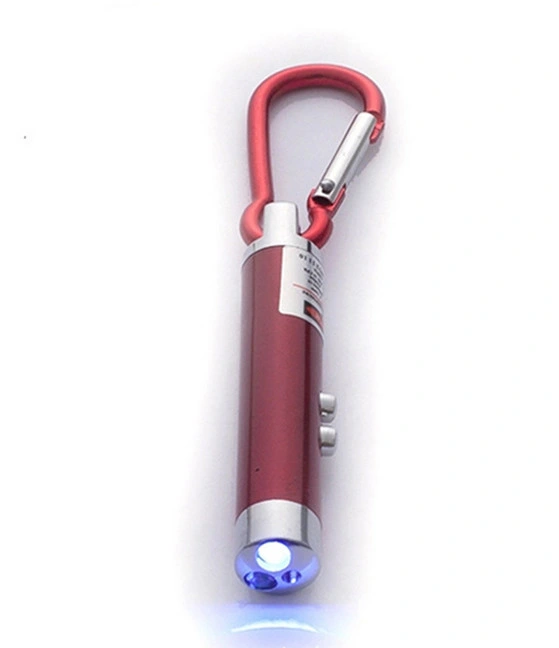 Promotional LED UV Laser Keychain Light Laser LED Keychain with Mountain Climing Hook