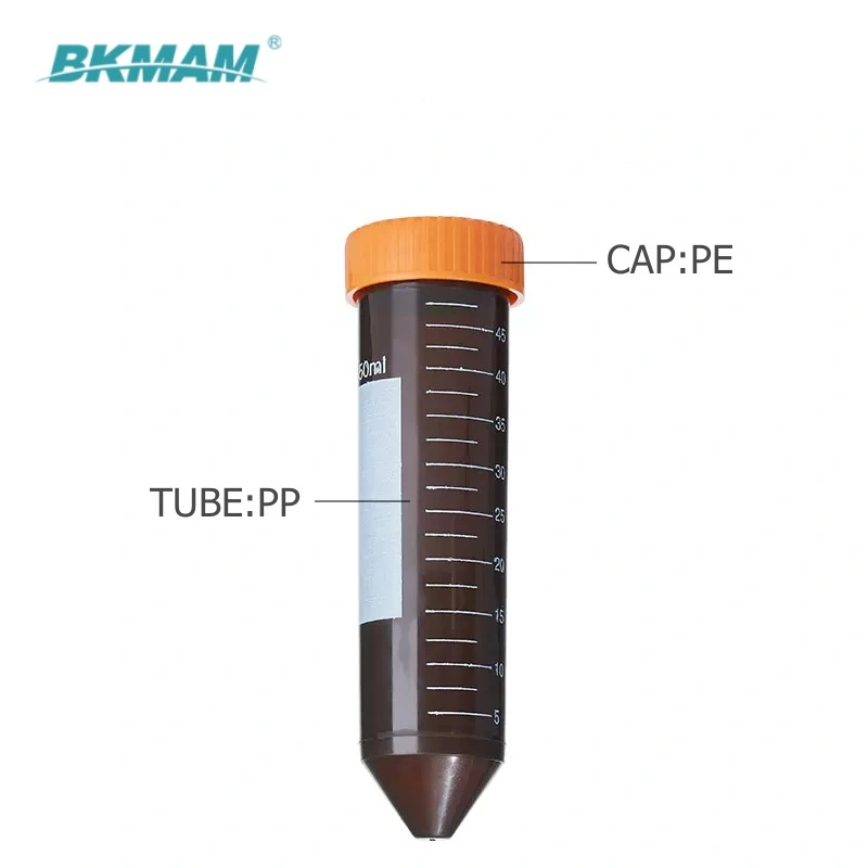 Tubo de centrífuga de plástico con tapa de rosca de almacenamiento de muestras especiales de tubo de centrífuga 50ml No hay fugas