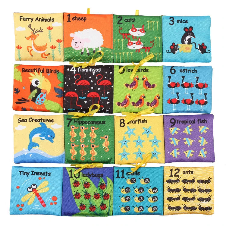 Custom Cloth Book Educational Toys Preschool Soft Fabric Cloth Book