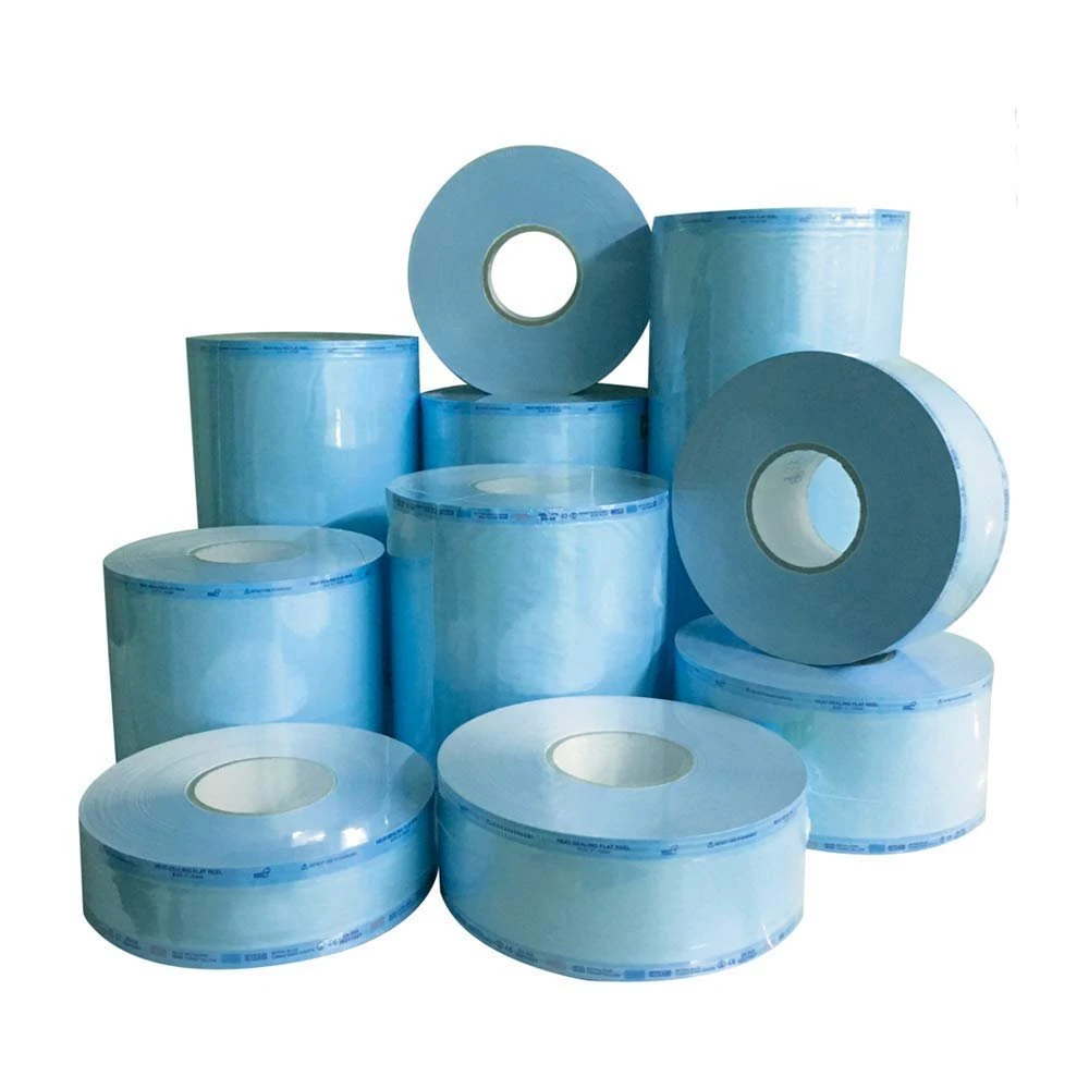 Factory Price Disinfection Gusseted Reel Pouch Roll for Medical Eo/Steam Sterilization Packaging