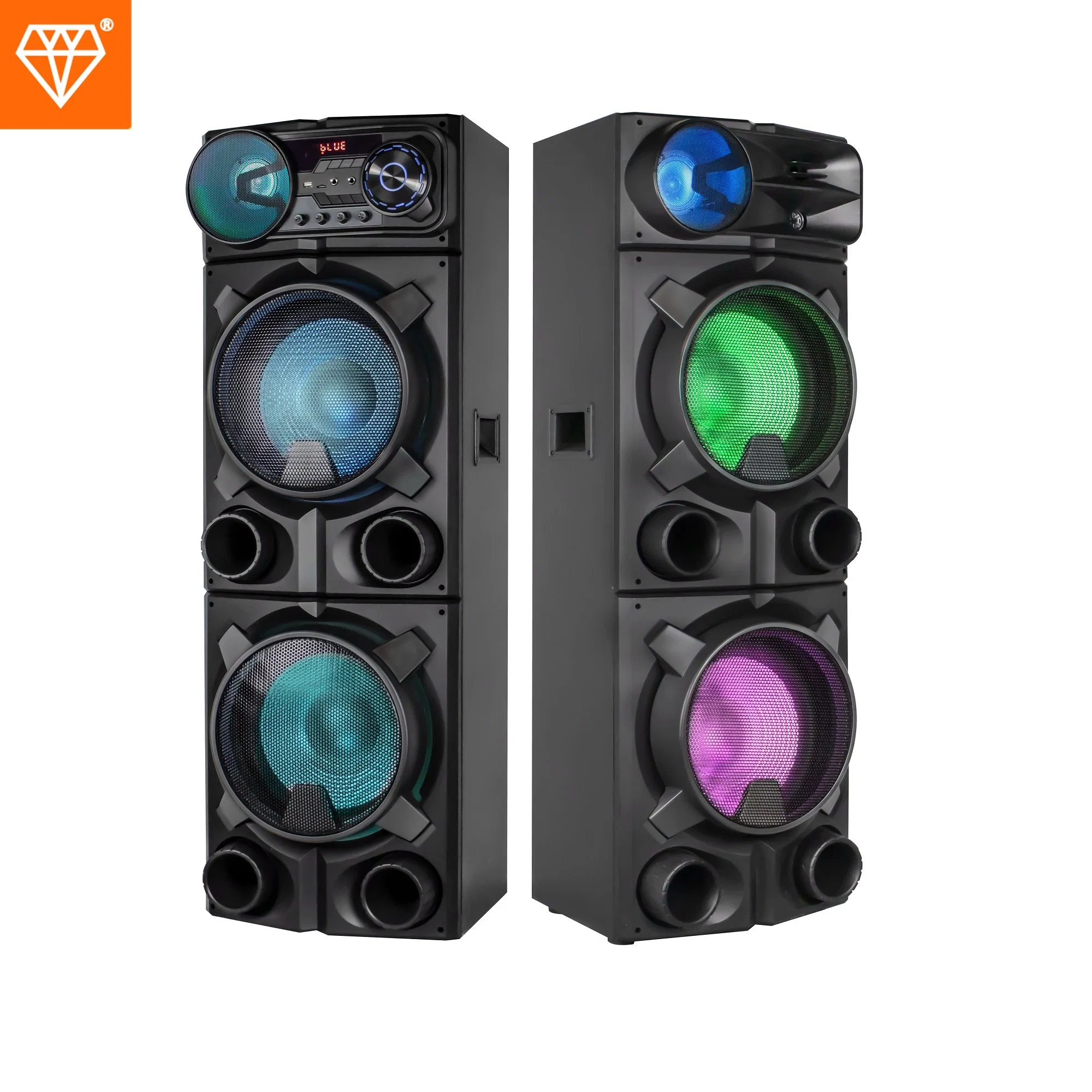 PRO Audio Box PA System Wireless Speaker with Double 12 Inch Woofer Flash LED