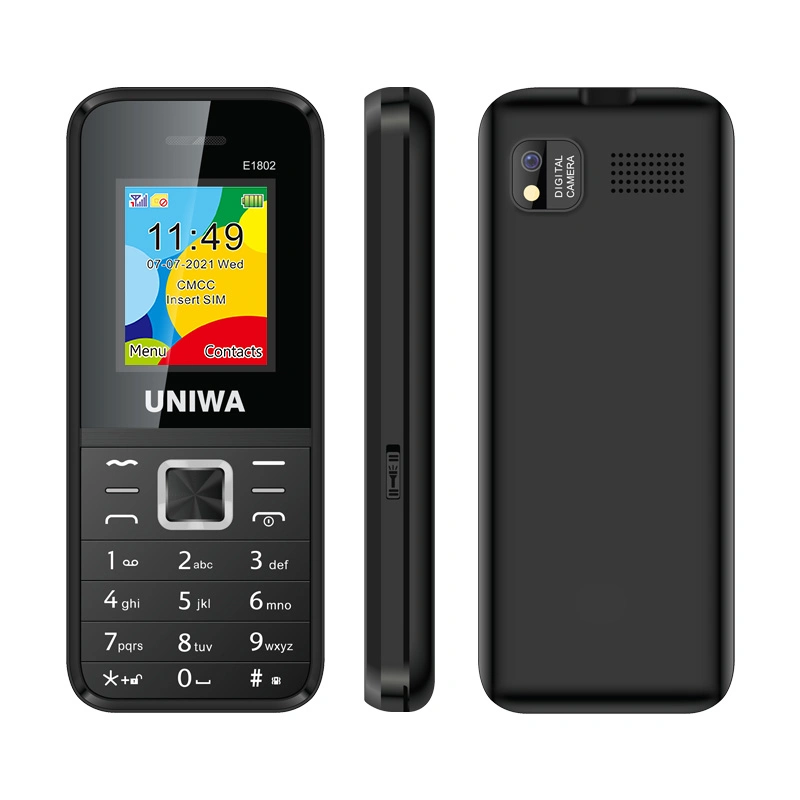 Uniwa E1802 1.77 Inch Screen 25bi Battery Long Standby New Keypad Feature Phone with Torch