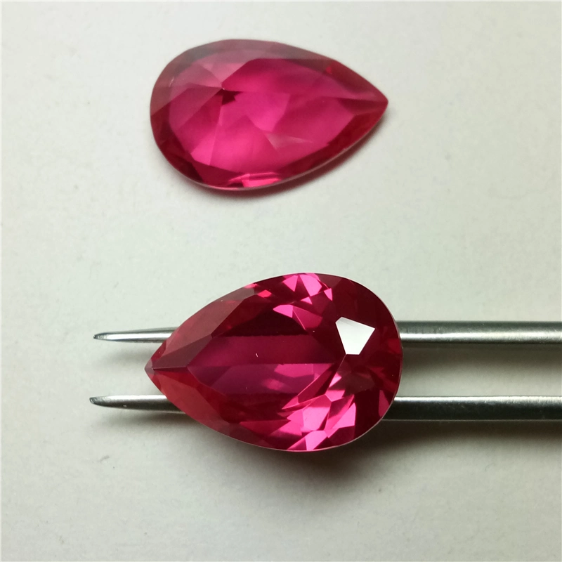 Hot Sale China Hong Kong Loose Diamond Pear Shape Ruby Gemstone for Ring