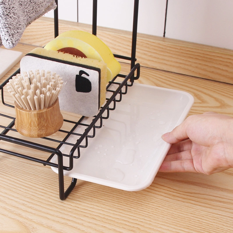 Factory Kitchen Sink Caddy Organizer Basket Rack with 3 Towel Holder for Kitchen Sink