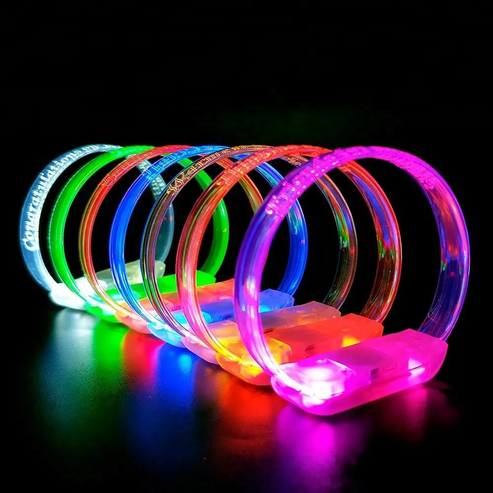 Hot Sales Custom Glow Sticks LED Bracelet Wristband for Party Supplies