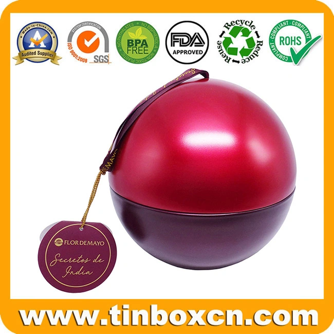 Small Metal Tin Ball with Diameter 70mm for Chocolate Candy