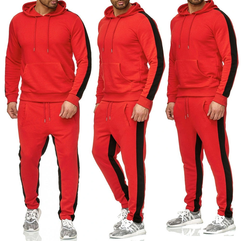 Commerce de gros Plaine de jeux de sports de l'épissure du coton couleur vide survêtement Jogger Mens survêtement personnalisé