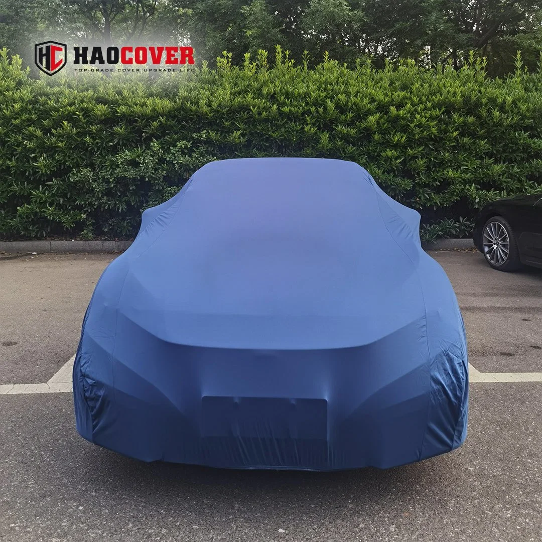 Universal Fits Stretch Fleece Dust-Proof Car Cover Indoor Breathable Auto Cover