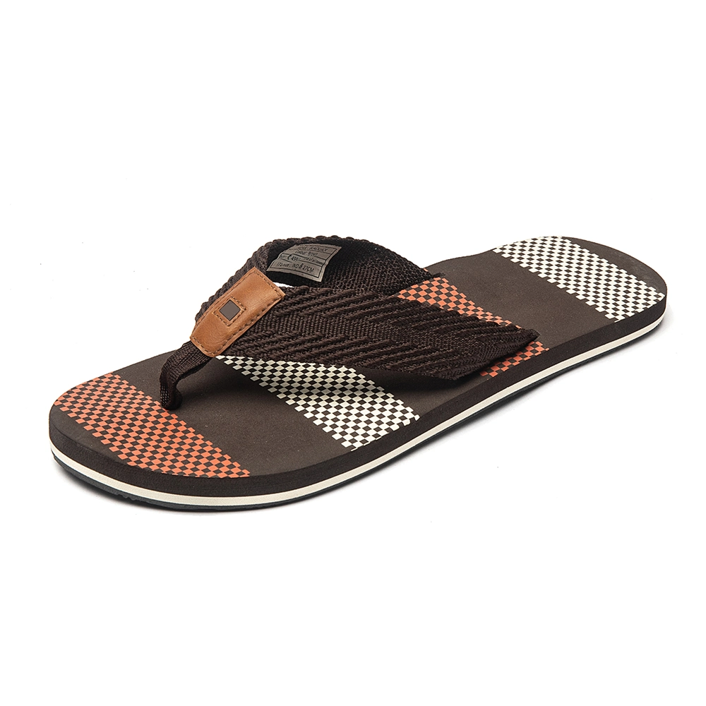 Outdoor Beach EVA com borracha Sansd saco plástico Carton Sandals Pantufas para homem