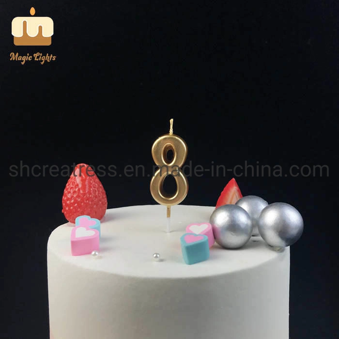 Fancy Gold Number 7 Birthday Candle Wholesale/Supplier