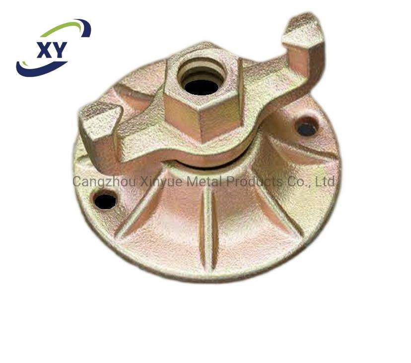 Scaffold Square Round Anchor Formwork Fastener Scaffolding Casted Plated Construction Tie Rod Casting Ductile Iron Wing Swivel Nut for Formwork Concrete