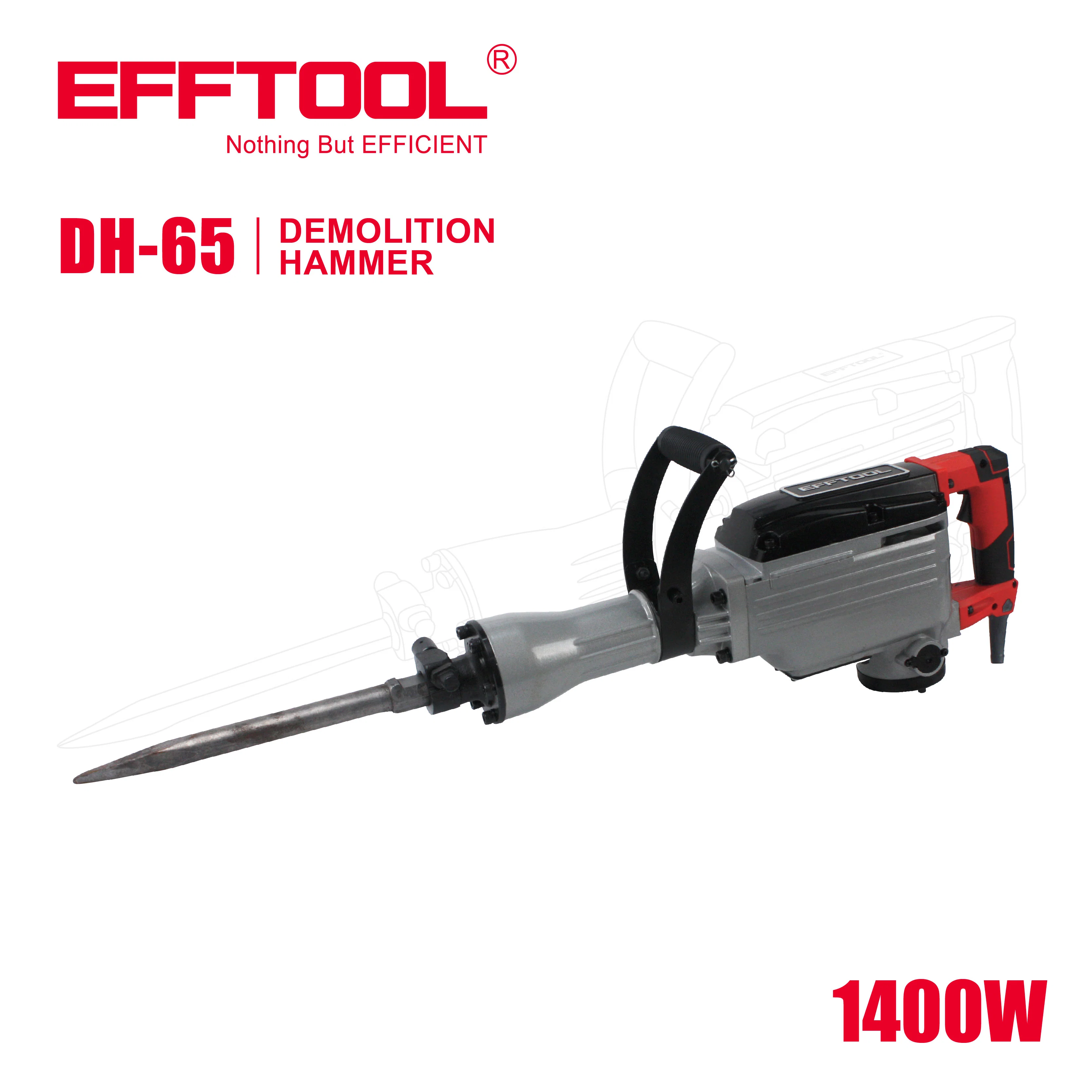 Marteau de démolition électrique de qualité industrielle DH-65A d'Efftool