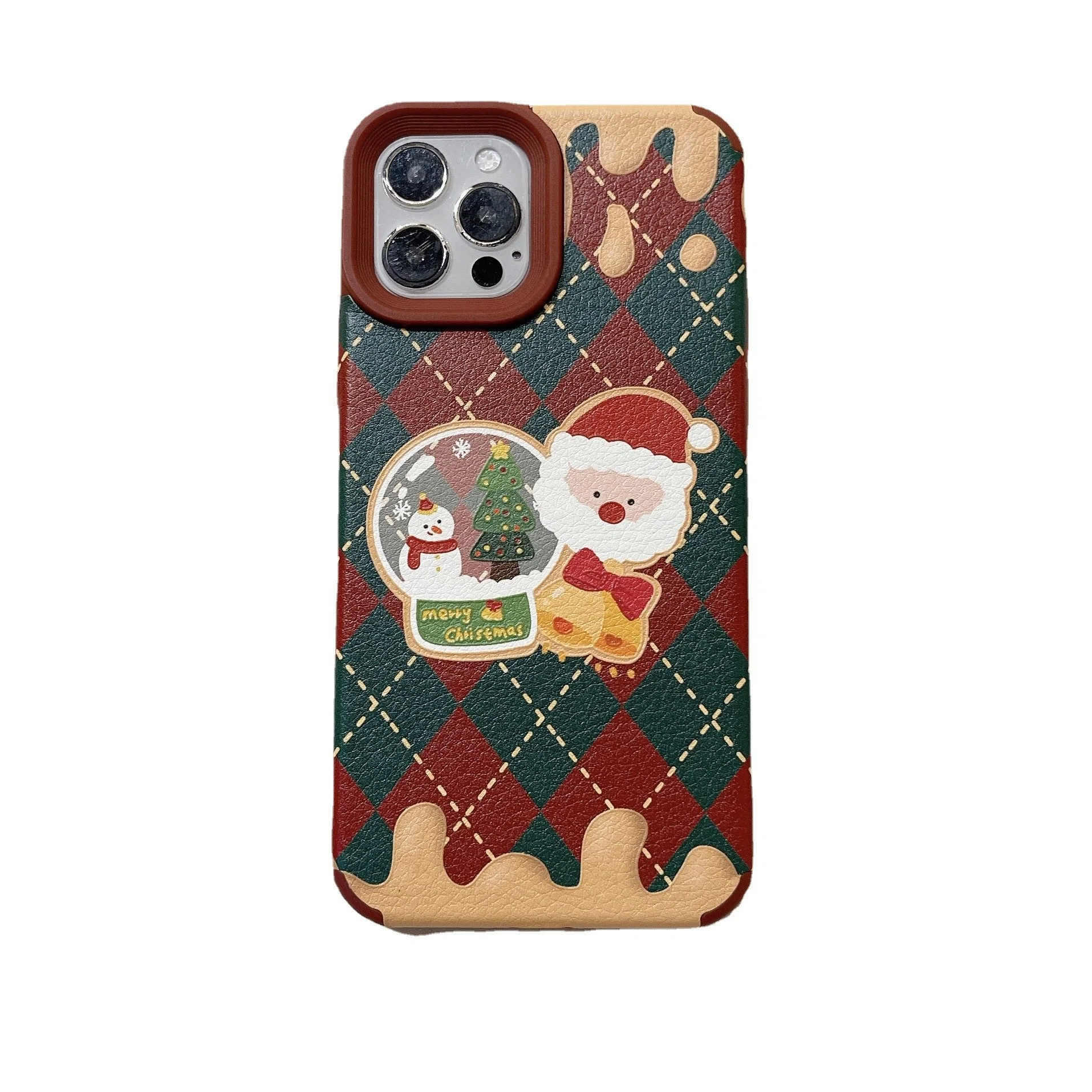 Melt Santa for iPhone 12/13PRO Max Apple 11 Phone Case for Xs/Xr Leather Soft Case