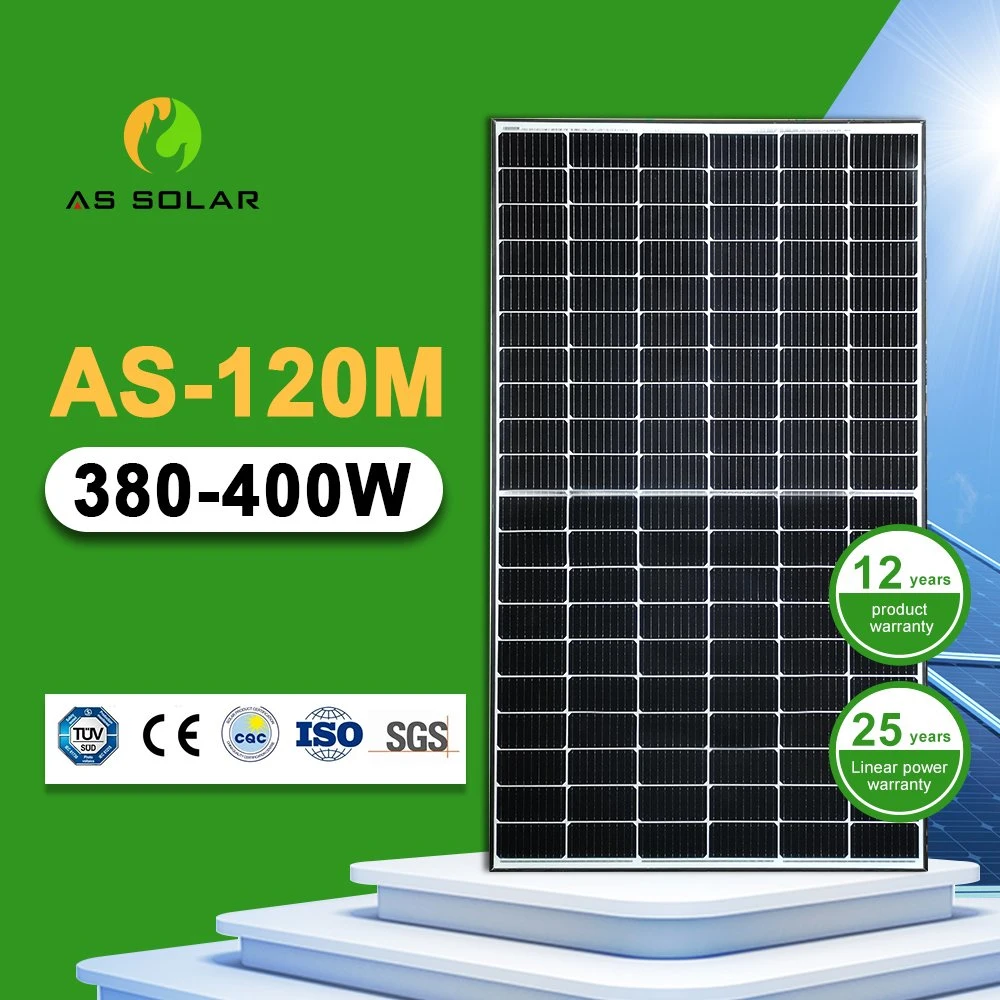 Bifacial Solarmodule 390 Watt 380W 9bb Mono PERC Solar Panels PV Modul Shanghai Enzy Solar Panel