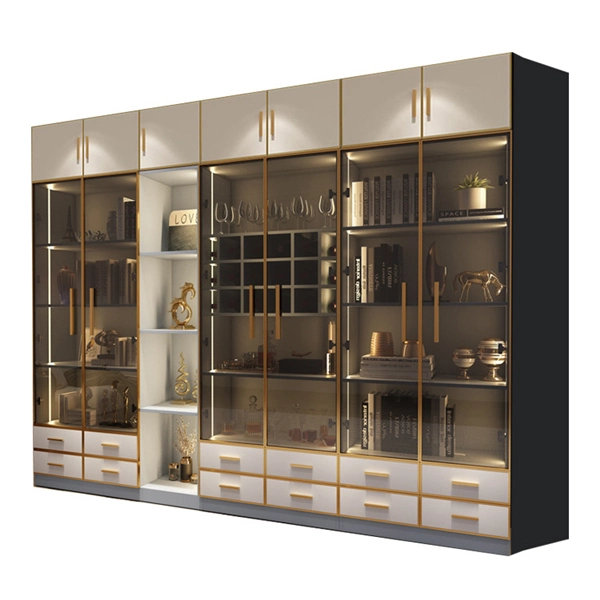 "Storage TV Home Wine Glass Wooden Display Sideboard Living Room Cabinet"