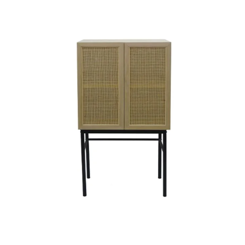 Table à café de meubles en bois Meubles de maison mobilier moderne de placage de chêne de 18 mm avec peinture noire pieds métalliques un style moderne