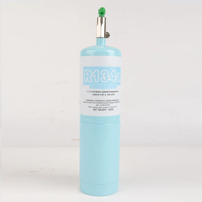 China Factory Refrigerant Gas R134A 1000g for Aerosol Propellants and Flame Retardants in Medicine