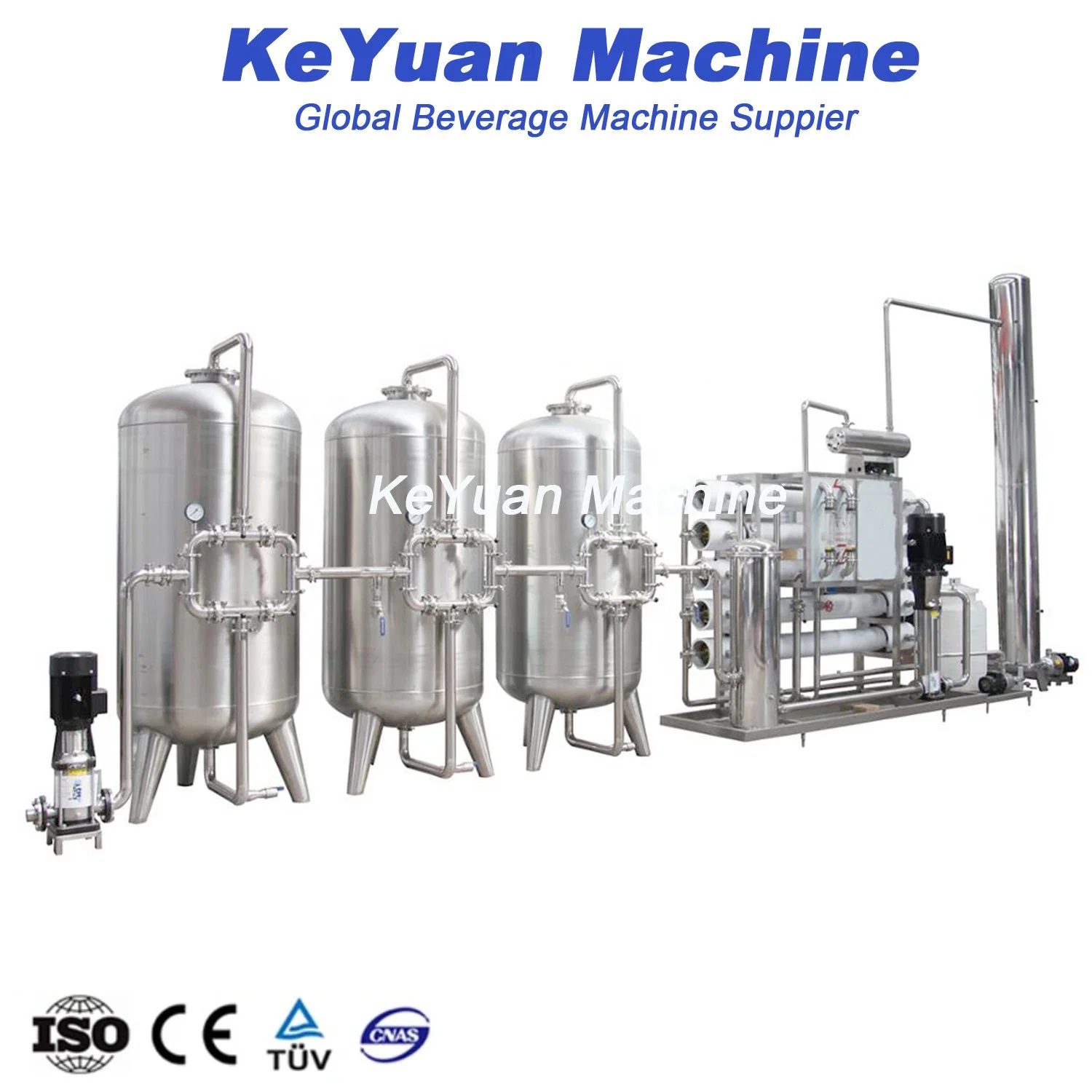 PLC 1000L/H RO Water Treatment System SUS Industrial Drinking Water Filter Machine Reverse Osmosis Purification Purifier Plant