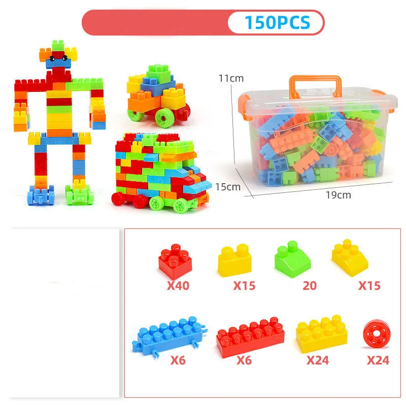 Bloques de construcción de juguetes 150pcs bloques de juguetes para niños Juego de construcción de plástico