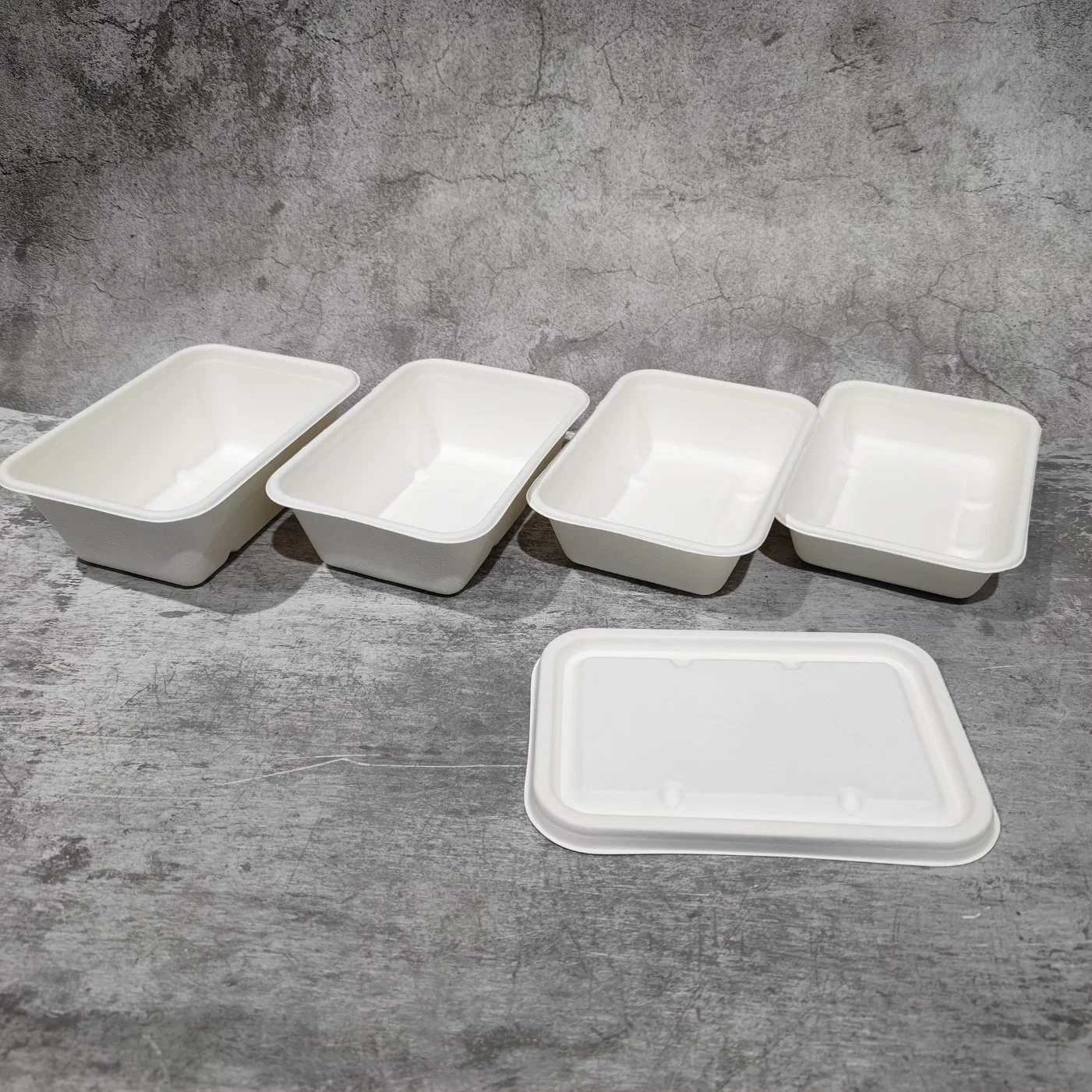 Mikrowelle Umweltfreundliche Biologisch Abbaubare Einweg-Bagasse Takeaway Verpackung Box Lunch Box Bento Box