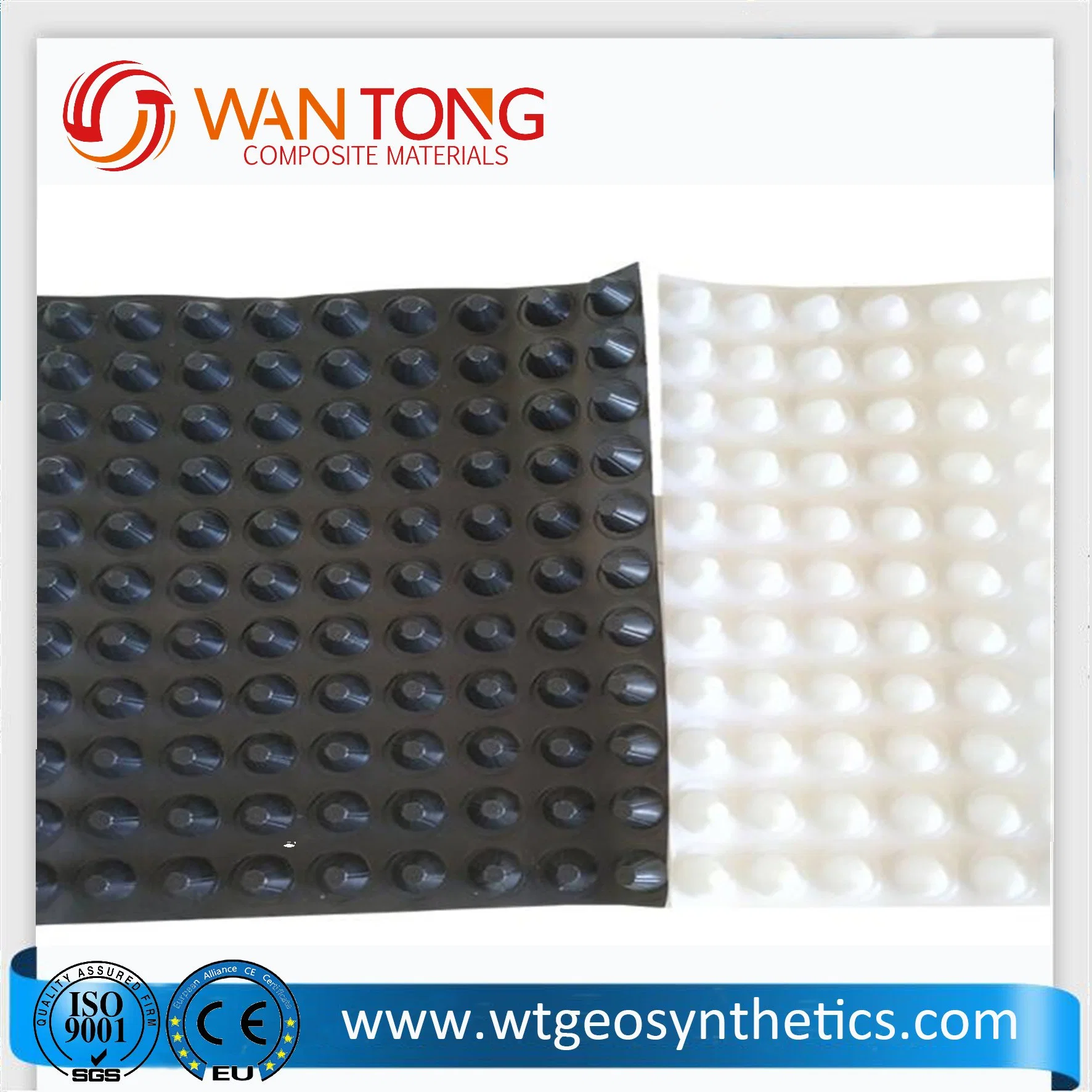 8mm Waterproof Dimple Drainage Board HDPE Dimple Drain Board