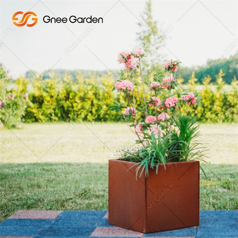 Outdoor Decartion Corten Steel Flower Pot