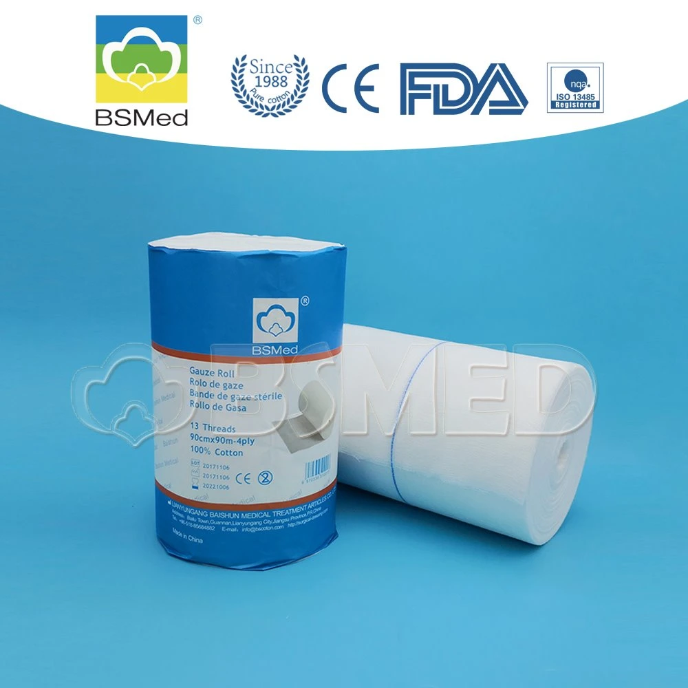 Medical Equipment 2ply Medical Absorbent Disposable Dressing Gauze Cotton Woll Roll