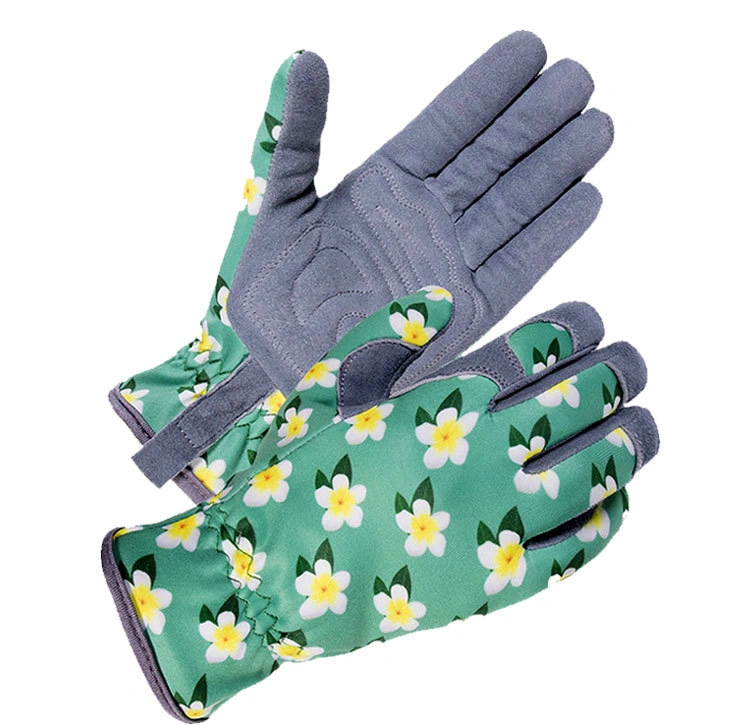 Outdoor Printing Gardening Women's Anti-Stab Anti-Cut Anti-Injury Labor Safety Gloves