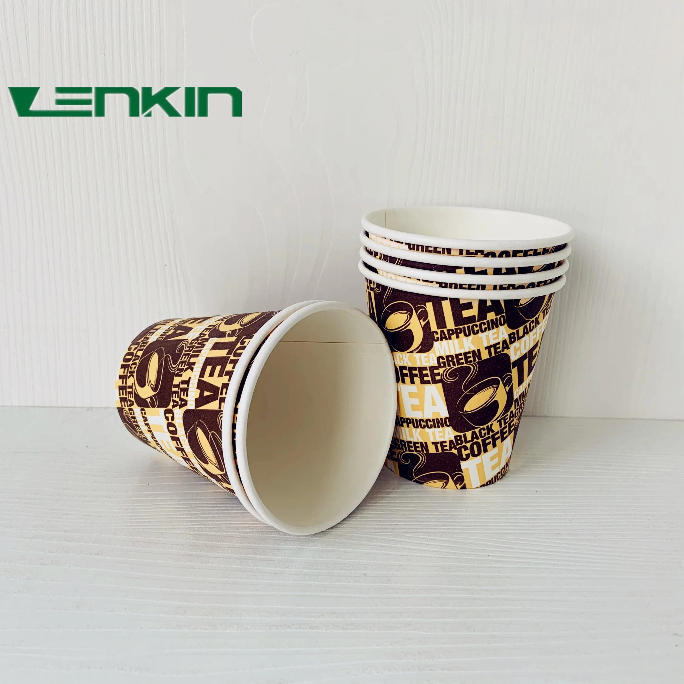 Coffee Cups Paper Disposable Green White Hot Wall Item Style Sets Tea Color Alternative DIN