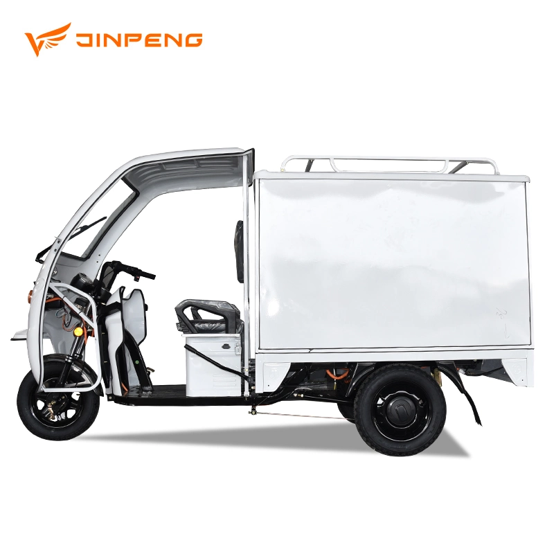 Jinpeng Triciclo eléctrico 3 rueda EV cargo Triciclo eléctrico cargo Transporte Express Triciclo con cargo Box